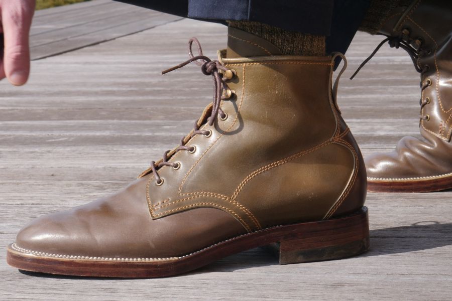 Midas bootmaker spalla green shell side