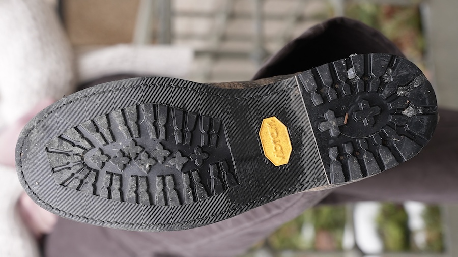 Vibram mini lug sole on drews chelsea boots