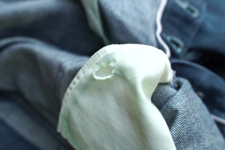 Gustin viridian pocket bag holes