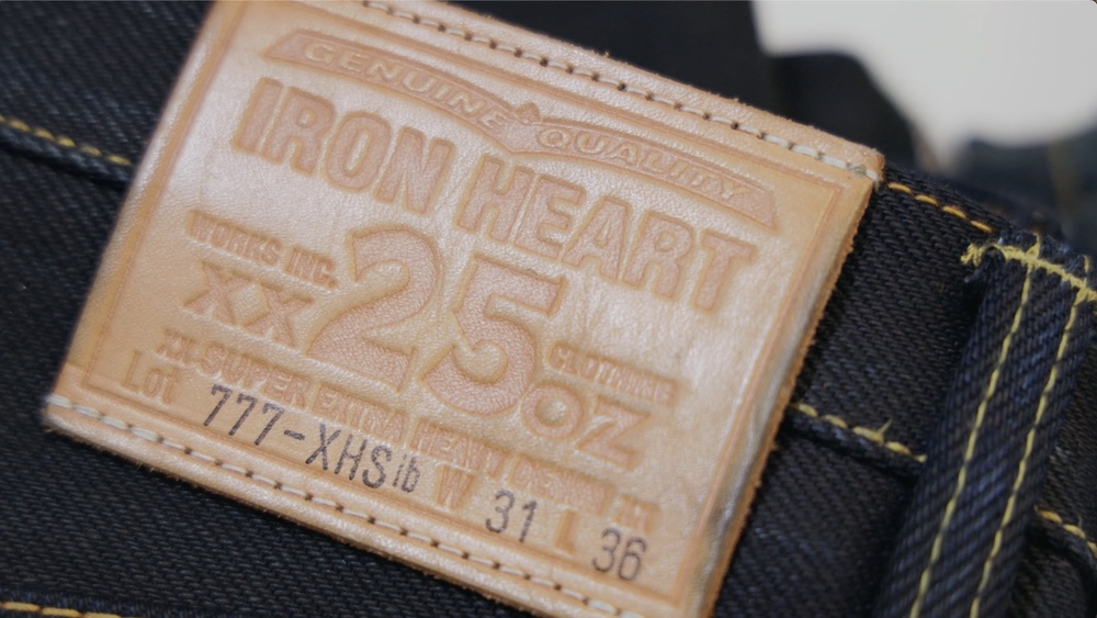 Iron heart waist patch 25oz denim