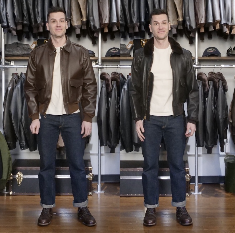 A2 vs g1 leather bomber jackets