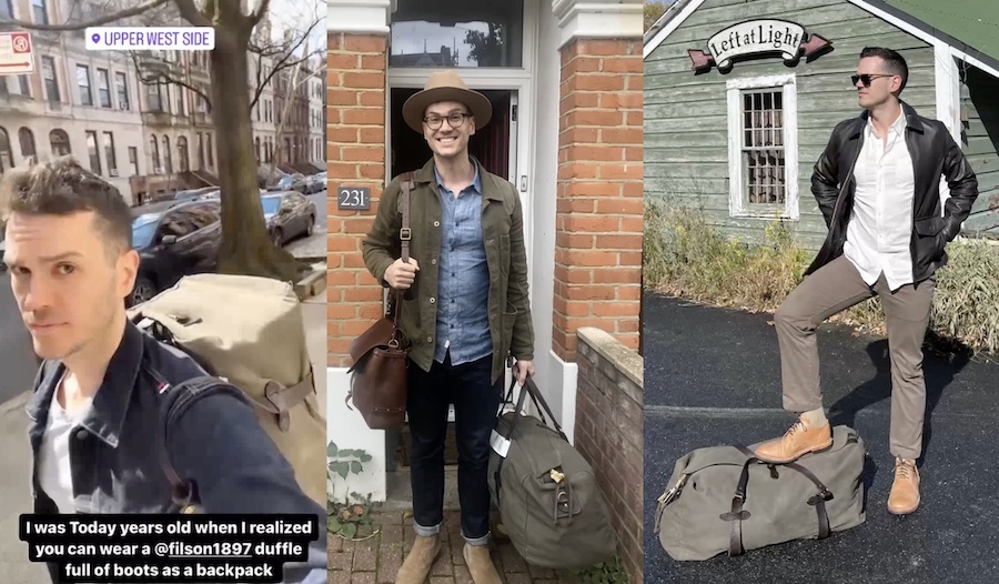 Duffle bag as backpack