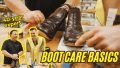 Leather boot care