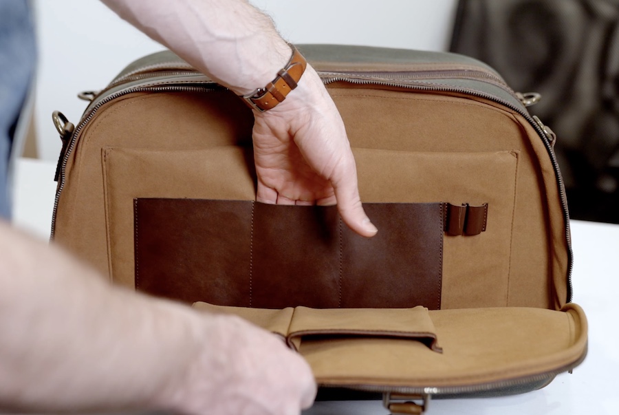 Satchel page weekender laptop compartment