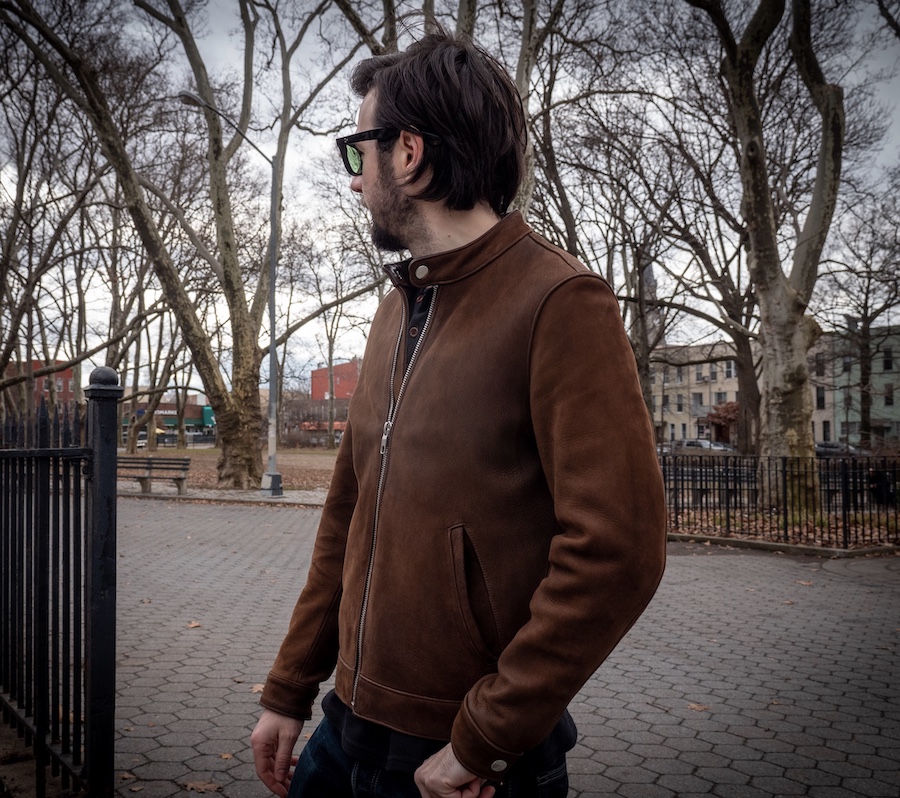 Thursday racer jacket suede