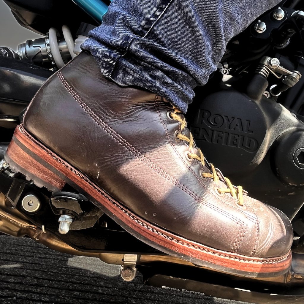monkey boots on motorcycle naang